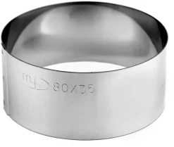 Cercle à entremets inox Ø 8 x ht 3,5 cm Mallard Ferrière