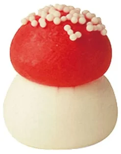 Champignon rouge en sucre Décoration gâteau Ø 2,2 cm (x 75)