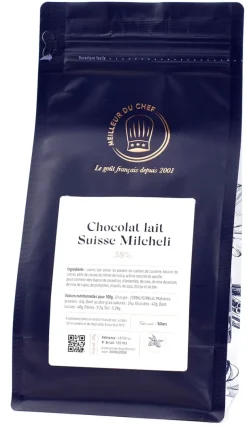 Chocolat lait suisse Milcheli 38% cacao 500 g DDM proche Villars