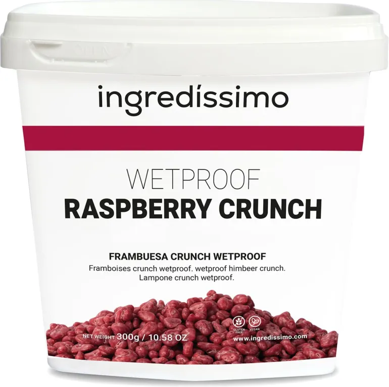 Éclats (crunchy) de framboise croustillants enrobés de beurre de cacao 300 g Ingredissimo