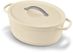 Cocotte ovale Plume beige 31 cm Beka