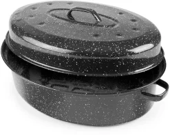 Cocotte Roaster acier émaillé 38 x 28 cm Ibili