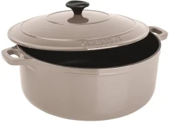 Cocotte ronde en fonte champignon Ø 24 cm Le Chasseur