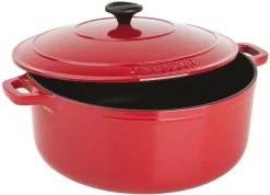 Cocotte ronde en fonte rouge Ø 18 cm Le Chasseur