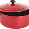 Cocotte ronde en fonte rouge Ø 20 cm Le Chasseur