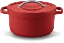 Cocotte ronde Plume rouge orangé Ø 24 cm Beka
