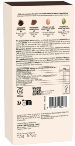 Coffret Douceurs chocolat noir et lait 155 g DDM dépassée Valrhona