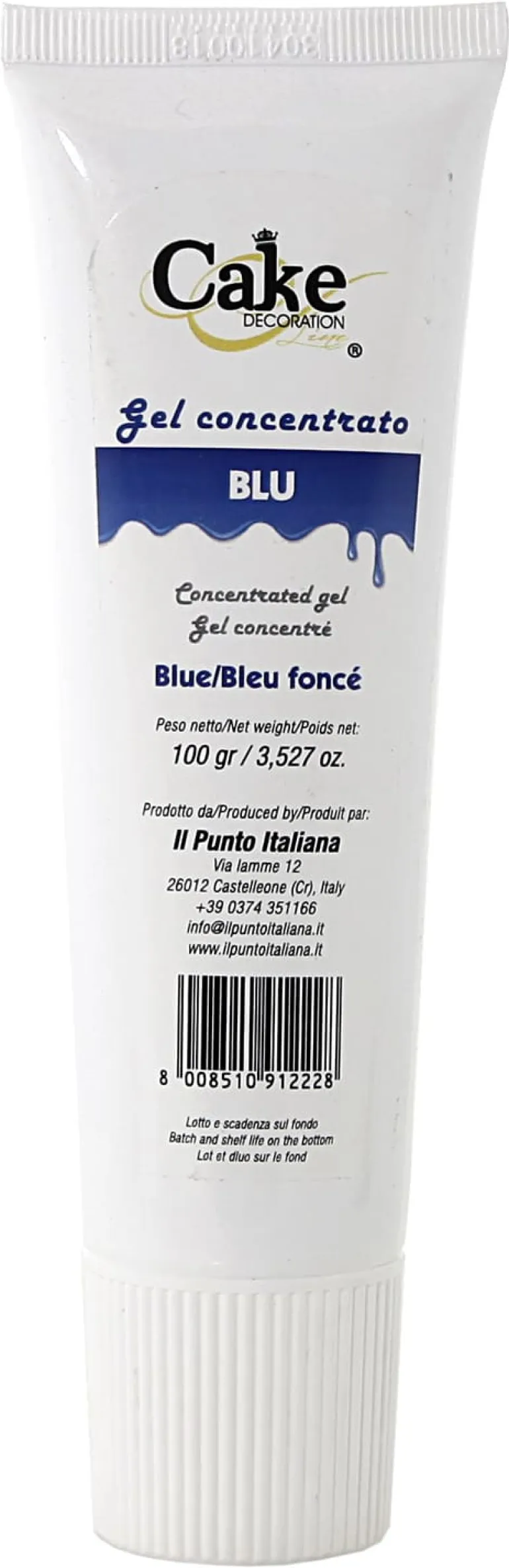 Colorant alimentaire en gel liposoluble Bleu 100 g Cake Décoration