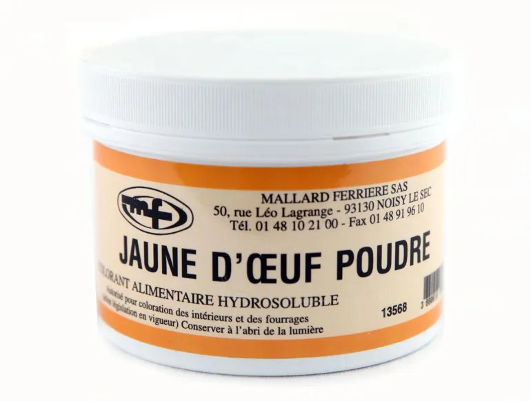 Colorant alimentaire en poudre jaune d'œuf 100 g Mallard Ferrière