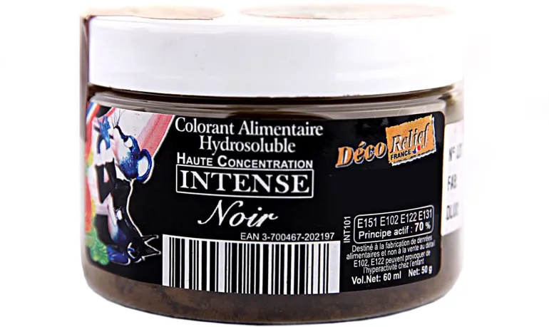 Colorant alimentaire en poudre noir 50 g Déco Relief