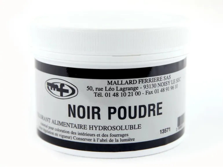 Colorant alimentaire en poudre noir 50 g Mallard Ferrière