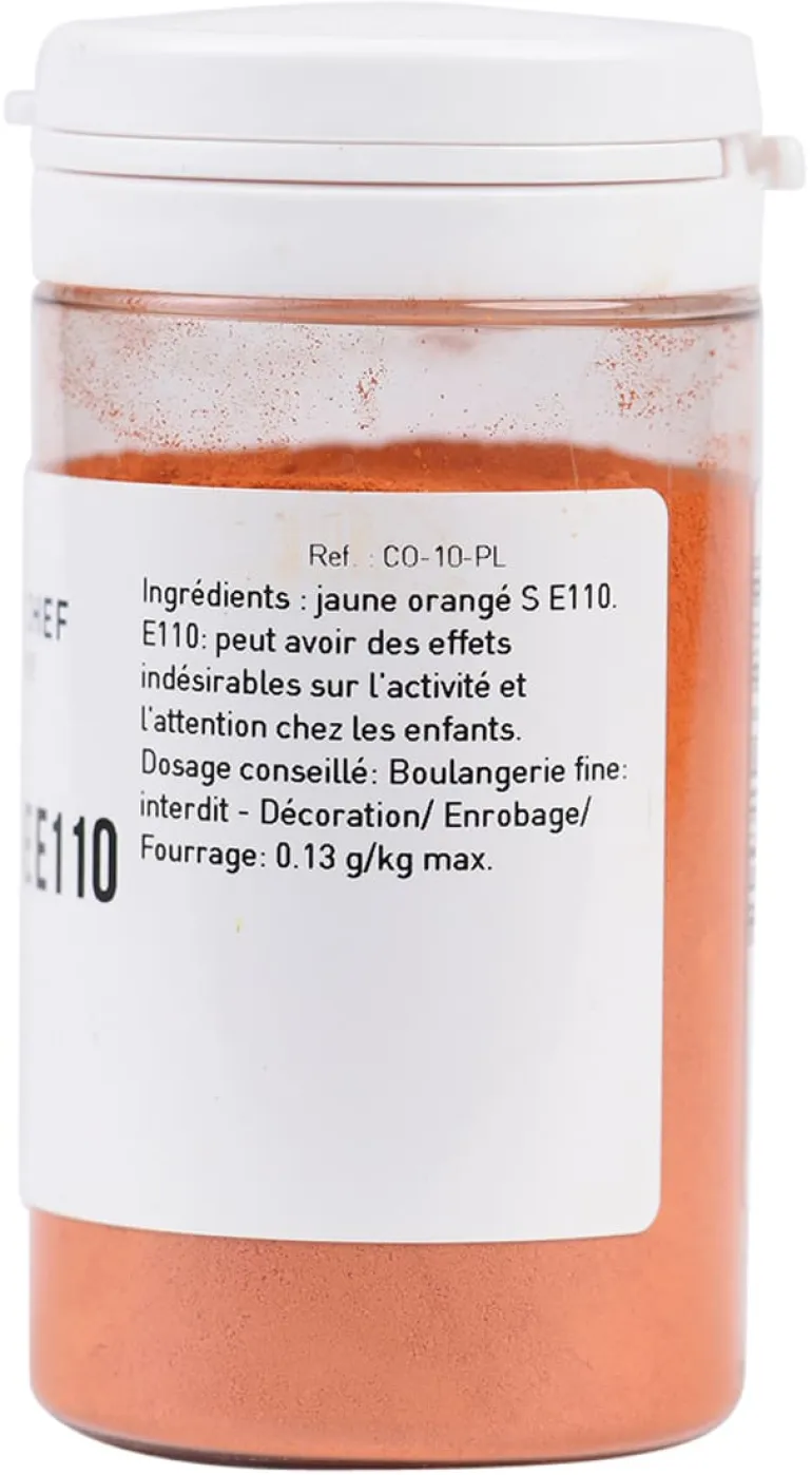 Colorant alimentaire en poudre orange 25 g Selectarôme