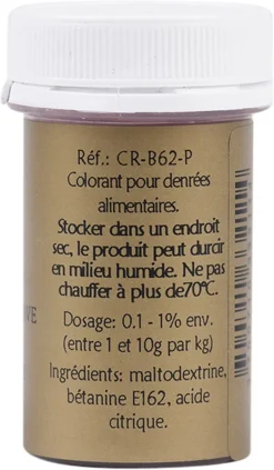Colorant alimentaire en poudre rouge betterave 10 g Selectarôme