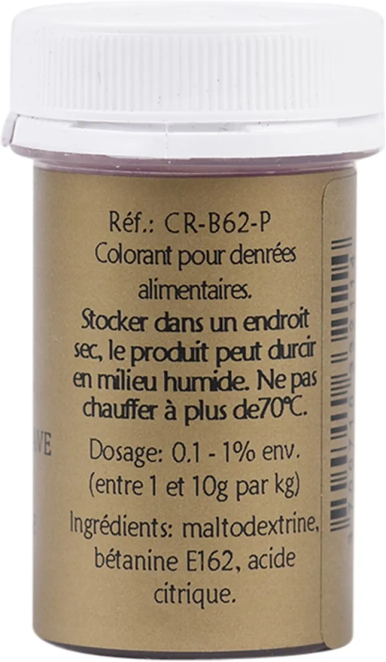 Colorant alimentaire en poudre rouge betterave 10 g Selectarôme