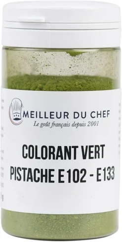 Colorant alimentaire en poudre vert pistache E102/E133 25 g Selectarôme