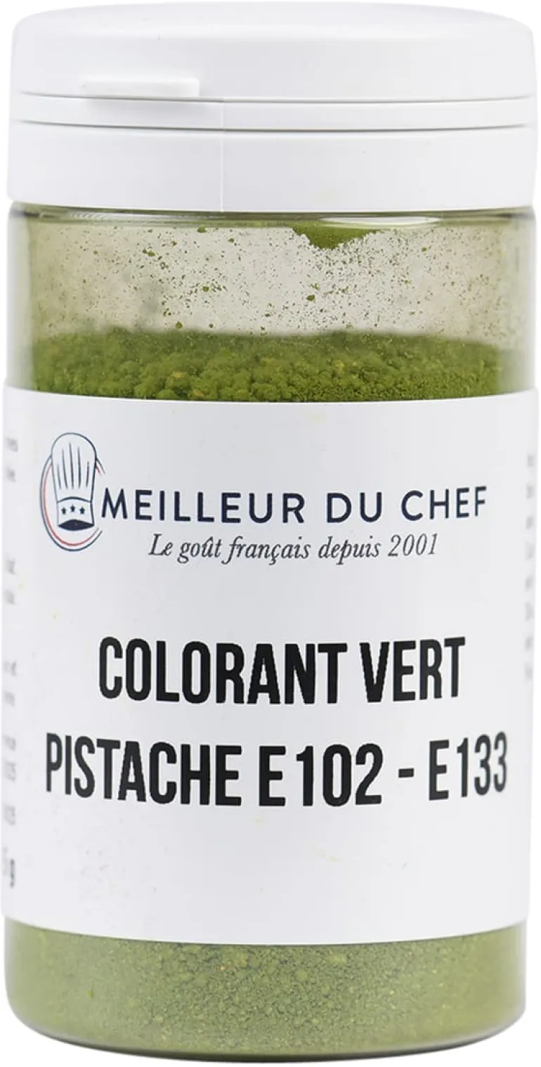 Colorant alimentaire en poudre vert pistache E102/E133 25 g Selectarôme