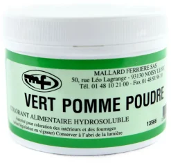 Colorant alimentaire en poudre vert pomme 100 g Mallard Ferrière