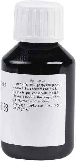 Colorant alimentaire liquide bleu E133 58 ml Meilleur du Chef