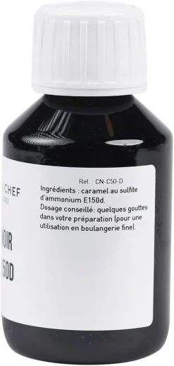 Colorant alimentaire liquide noir-caramel E150d 115 ml Meilleur du Chef
