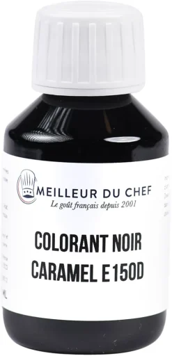 Colorant alimentaire liquide noir-caramel E150d 1 litre Meilleur du Chef