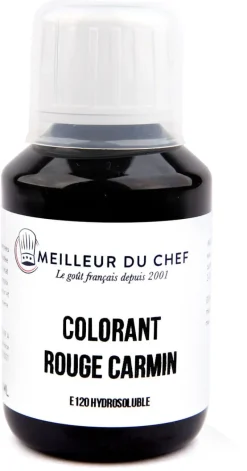 Colorant alimentaire liquide rouge carmin E120 115 ml Meilleur du Chef