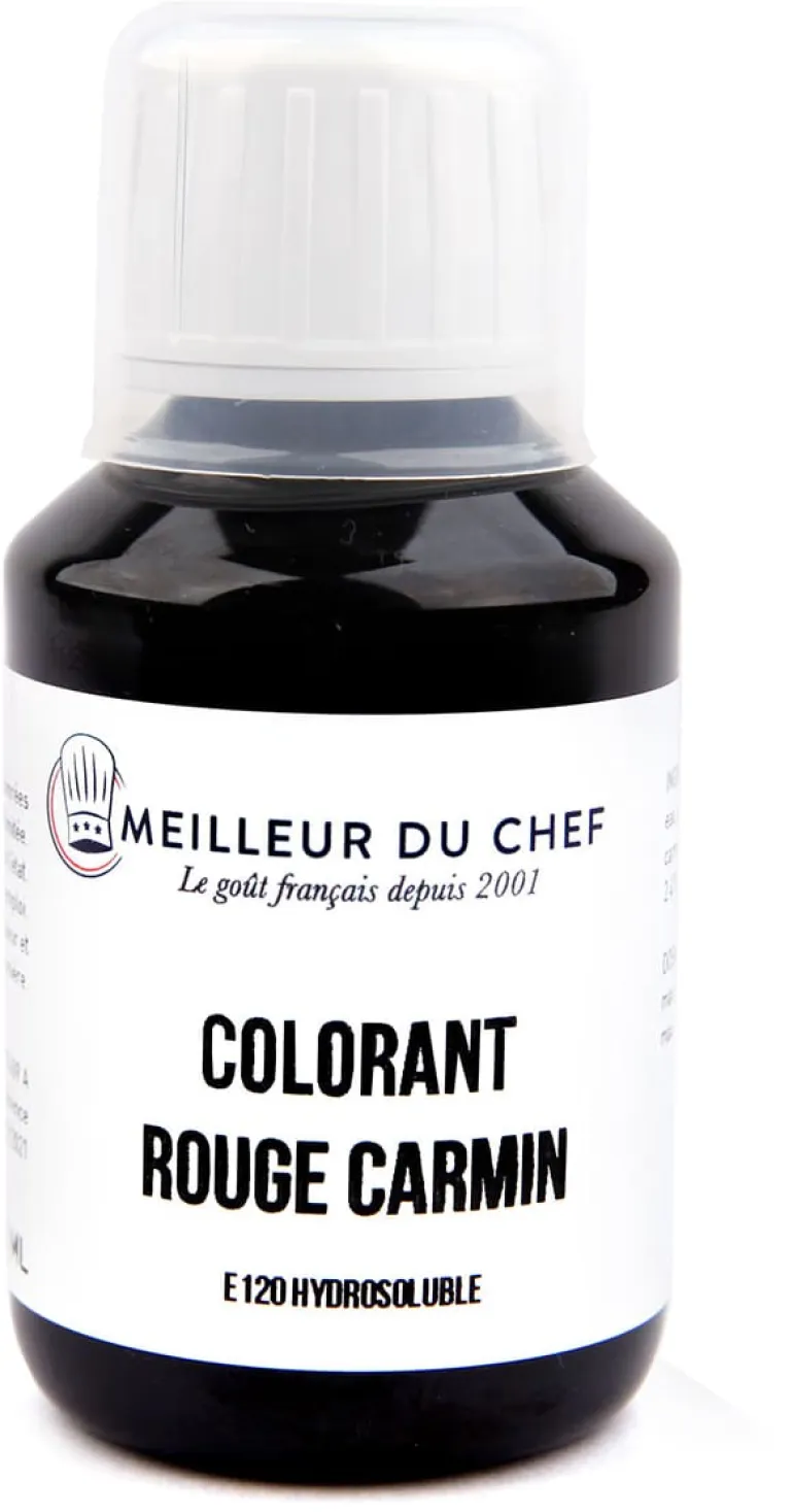 Colorant alimentaire liquide rouge carmin E120 115 ml Meilleur du Chef