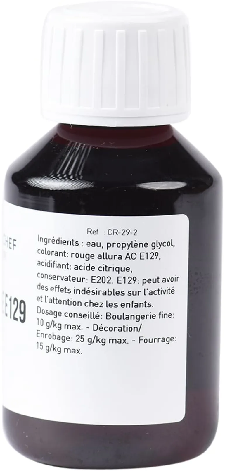 Colorant alimentaire liquide rouge coquelicot E129 58 ml Meilleur du Chef
