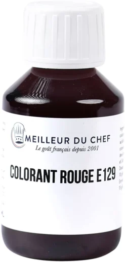 Colorant alimentaire liquide rouge coquelicot E129 58 ml Meilleur du Chef