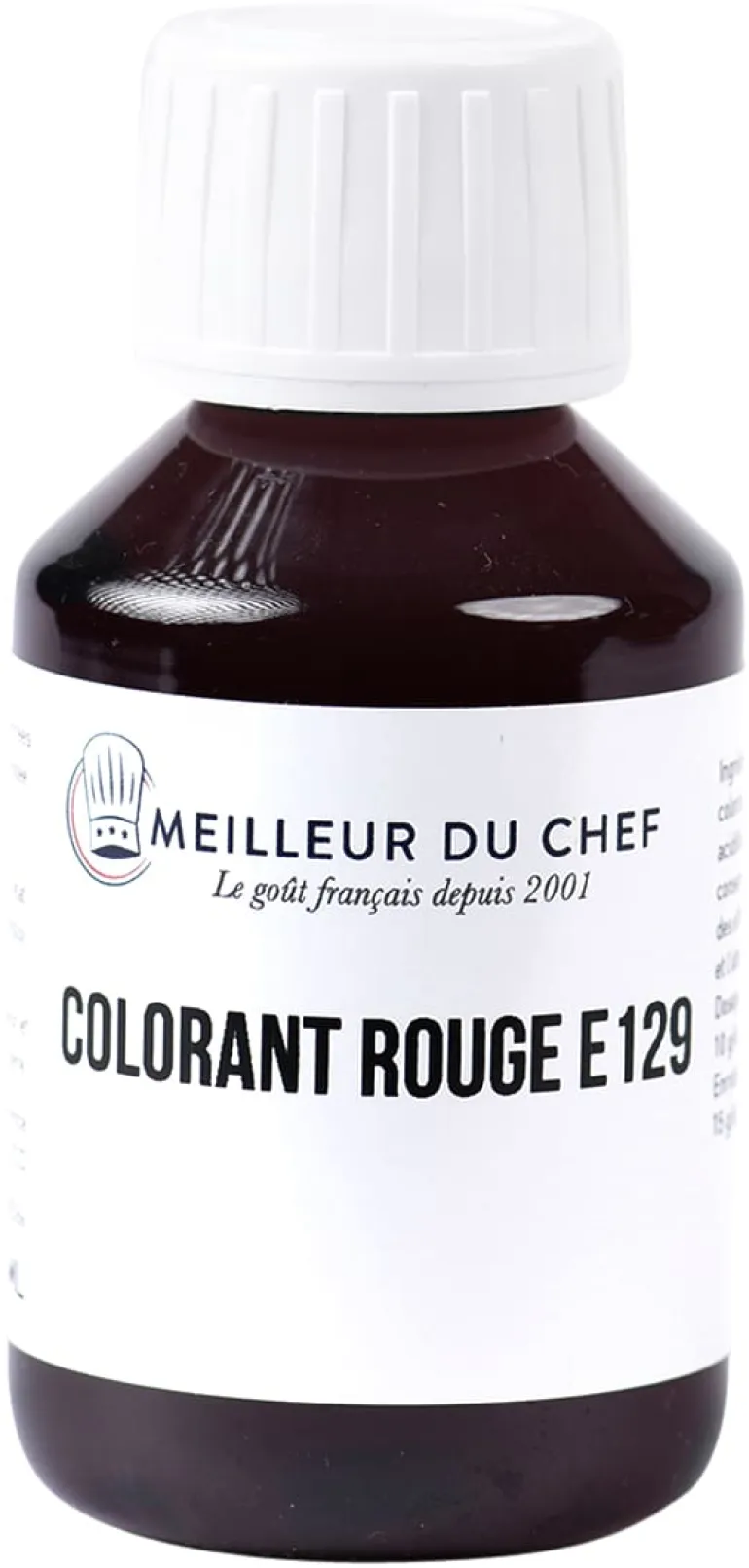 Colorant alimentaire liquide rouge coquelicot E129 1 litre Meilleur du Chef