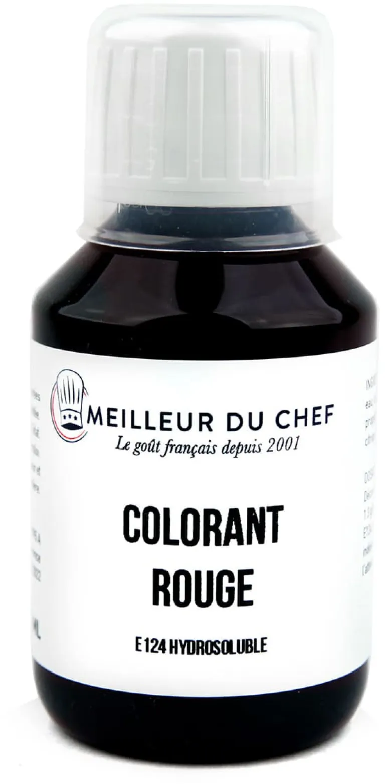 Colorant alimentaire liquide rouge fraise E124 115 ml Meilleur du Chef