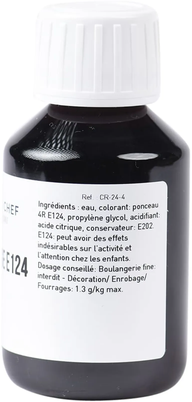 Colorant alimentaire liquide rouge fraise E124 115 ml Meilleur du Chef