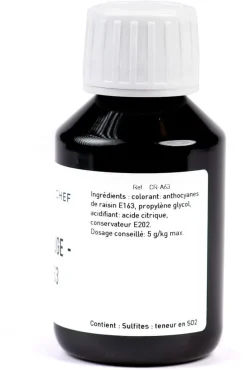 Colorant alimentaire liquide rouge-violet E163 1 litre Meilleur du Chef