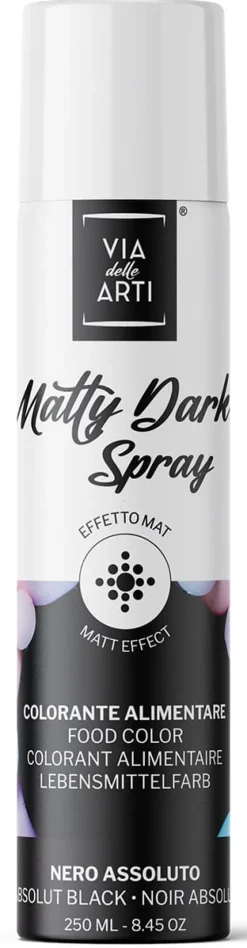 Colorant en spray effet mat Noir 250 ml Via delle Arti