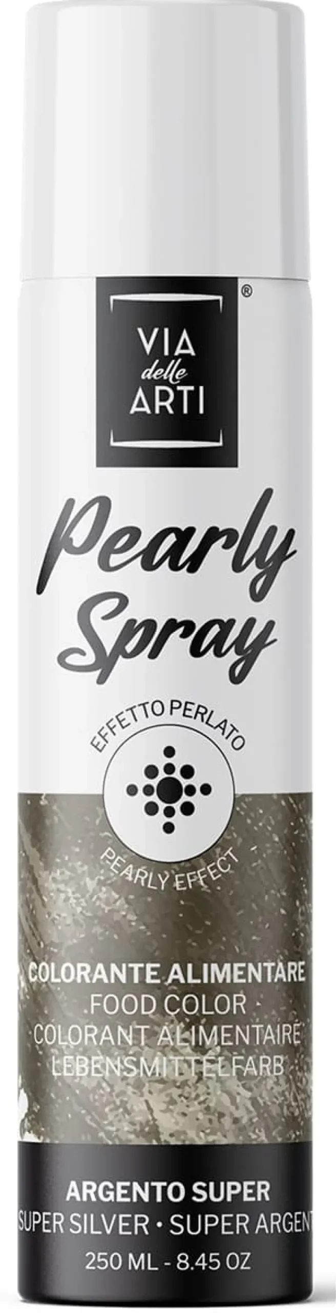 Colorant en spray effet métallisé Argent 250 ml Via delle Arti