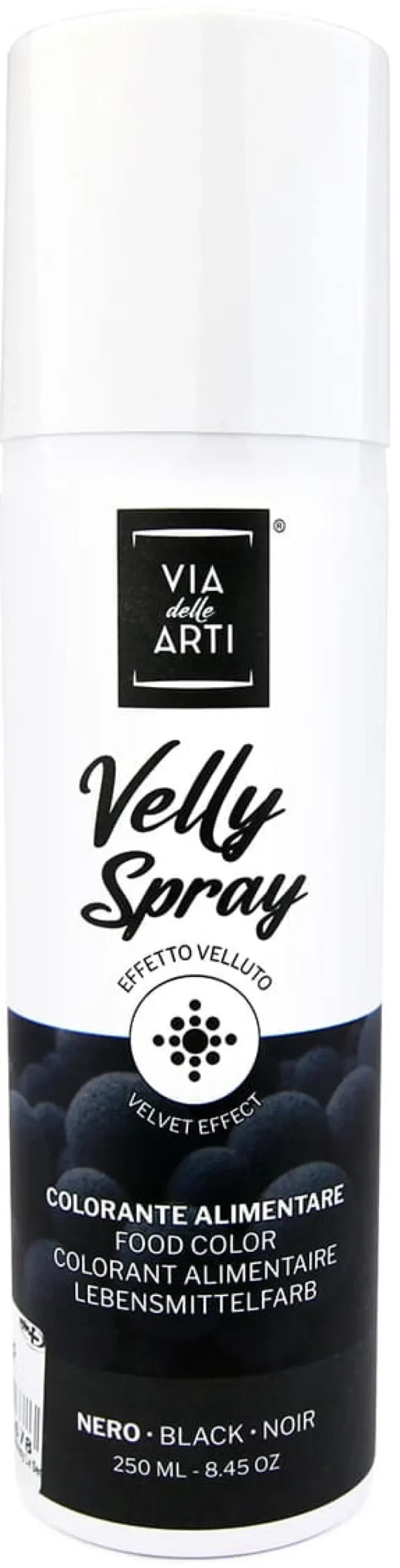 Colorant en spray effet velours Noir 250 ml Via delle Arti