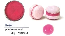 Colorant naturel rose en poudre hydrosoluble 70 g Chocolatree