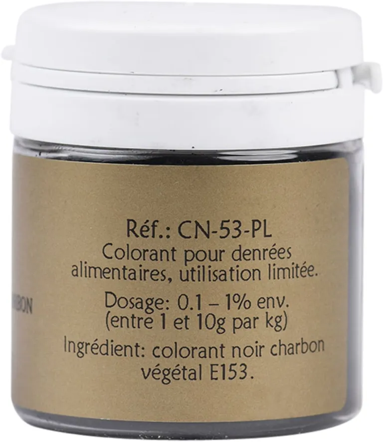 Colorant noir charbon végétal liposoluble 20 g Selectarôme