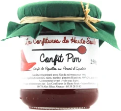 Confit PIM piquillos et piment d'Espelette 250 g Confitures de Haute Soule