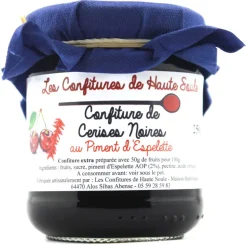 Confiture de cerise noire au piment d'Espelette 250 g Confitures de Haute Soule