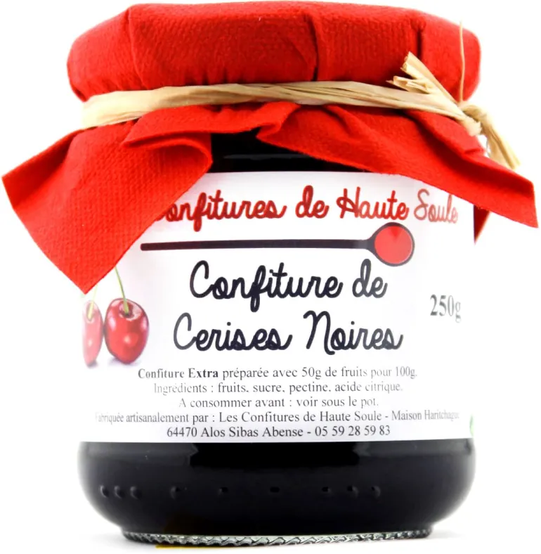 Confiture de cerise noire 250 g Confitures de Haute Soule