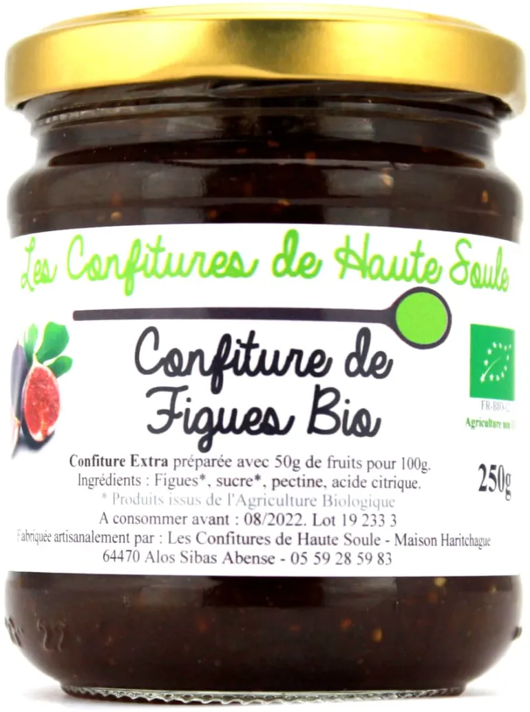 Confiture de figue Bio 250 g Confitures de Haute Soule