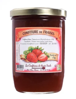Confiture de fraise 1 kg Confitures de Haute Soule