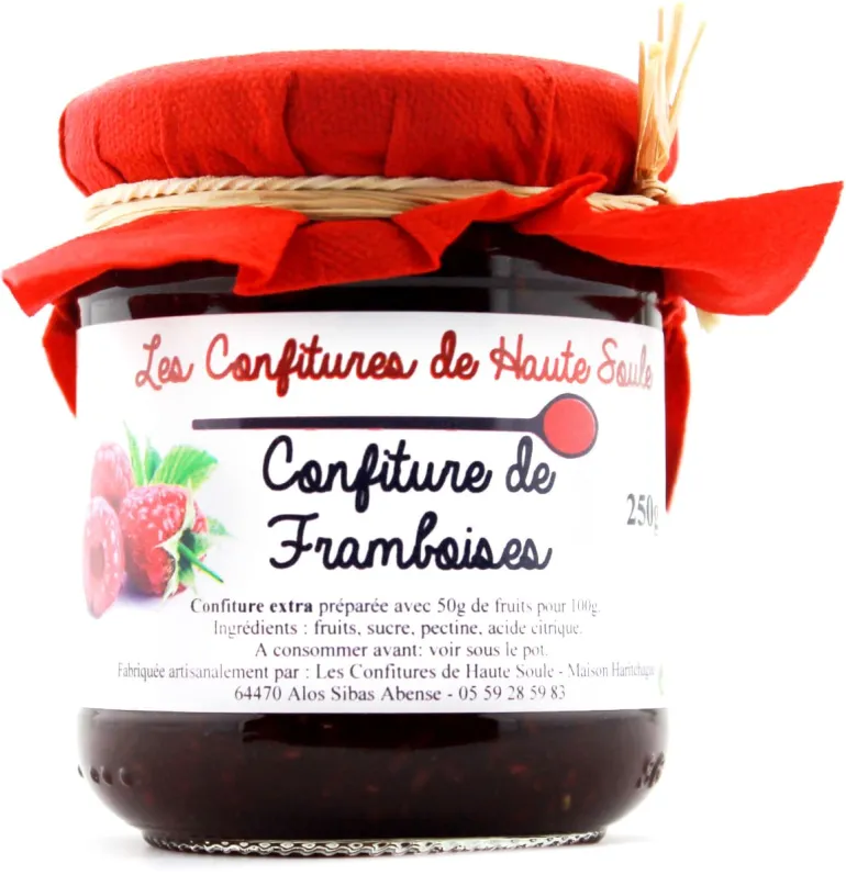 Confiture de framboise 250 g Confitures de Haute Soule