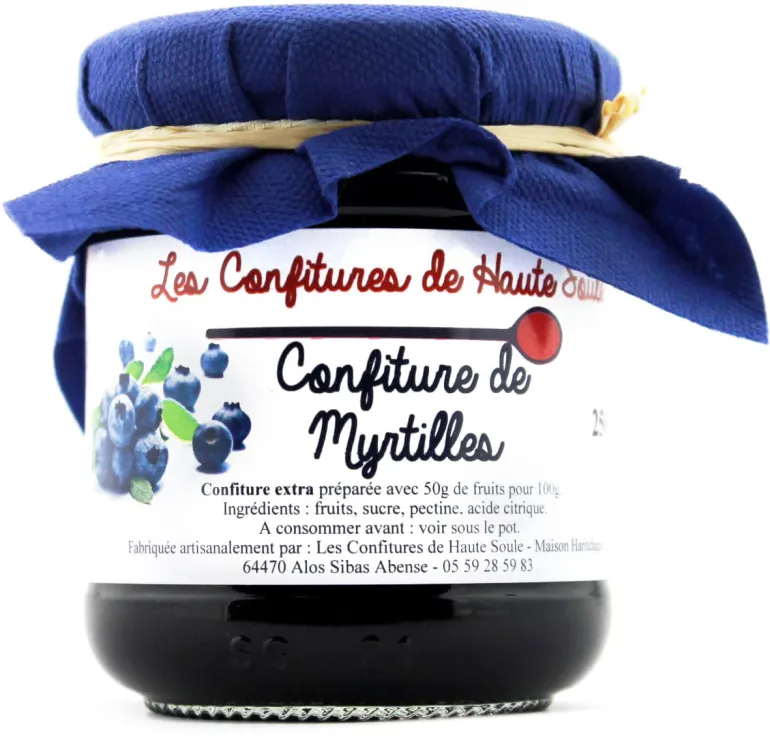 Confiture de myrtille 250 g Confitures de Haute Soule