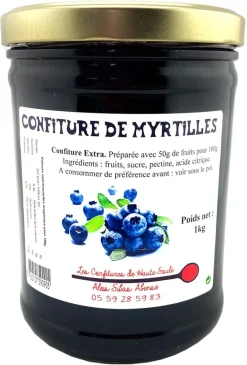 Confiture de myrtille 1 kg Confitures de Haute Soule
