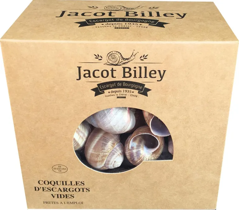 Coquilles d'escargots lavées et triées 60 unités Jacot Billey