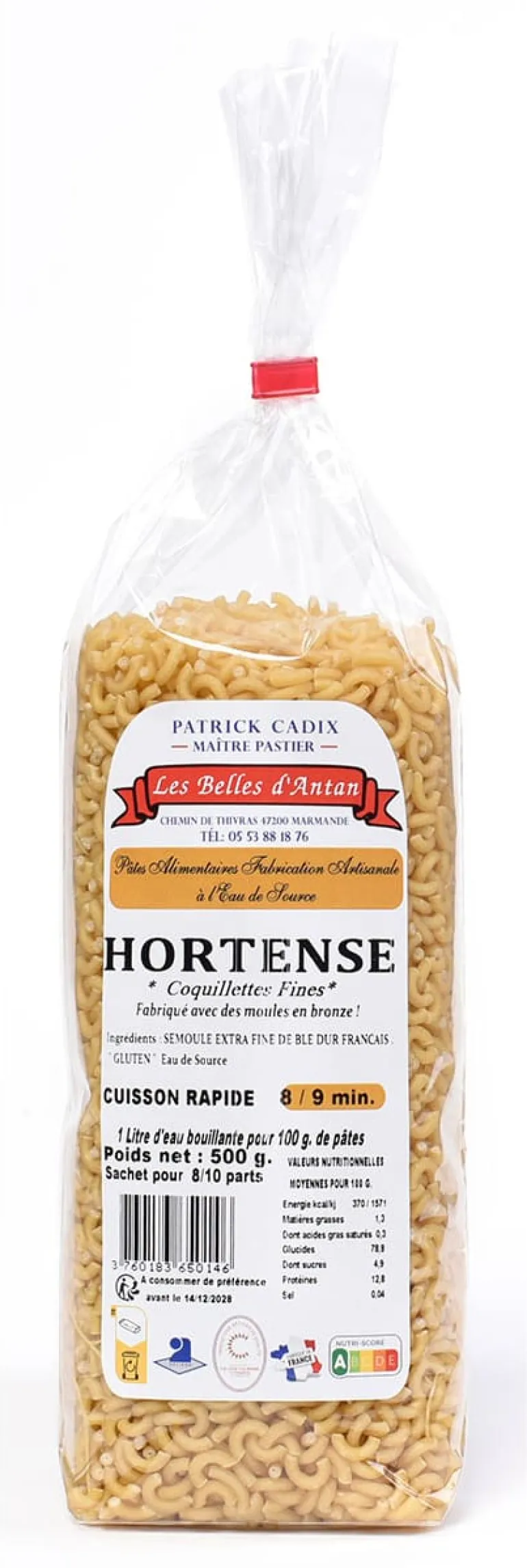 Coquillette fine Hortense 500 g Les Belles D'Antan