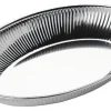 Corbeille à pain inox cannelée 26 x 18 cm