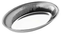 Corbeille à pain inox cannelée 26 x 18 cm