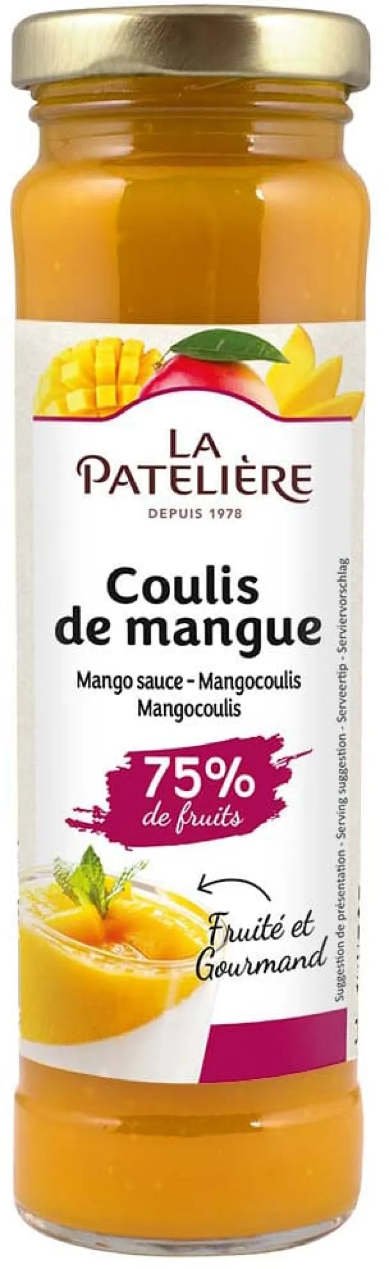 Coulis de fruit mangue 165 g La Patelière